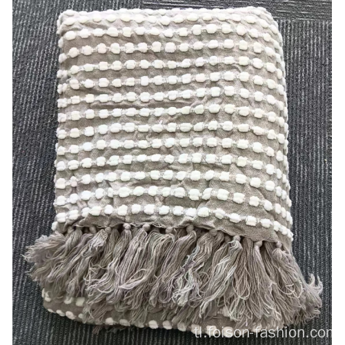Tassel Big Winter Knit Throw Blanket